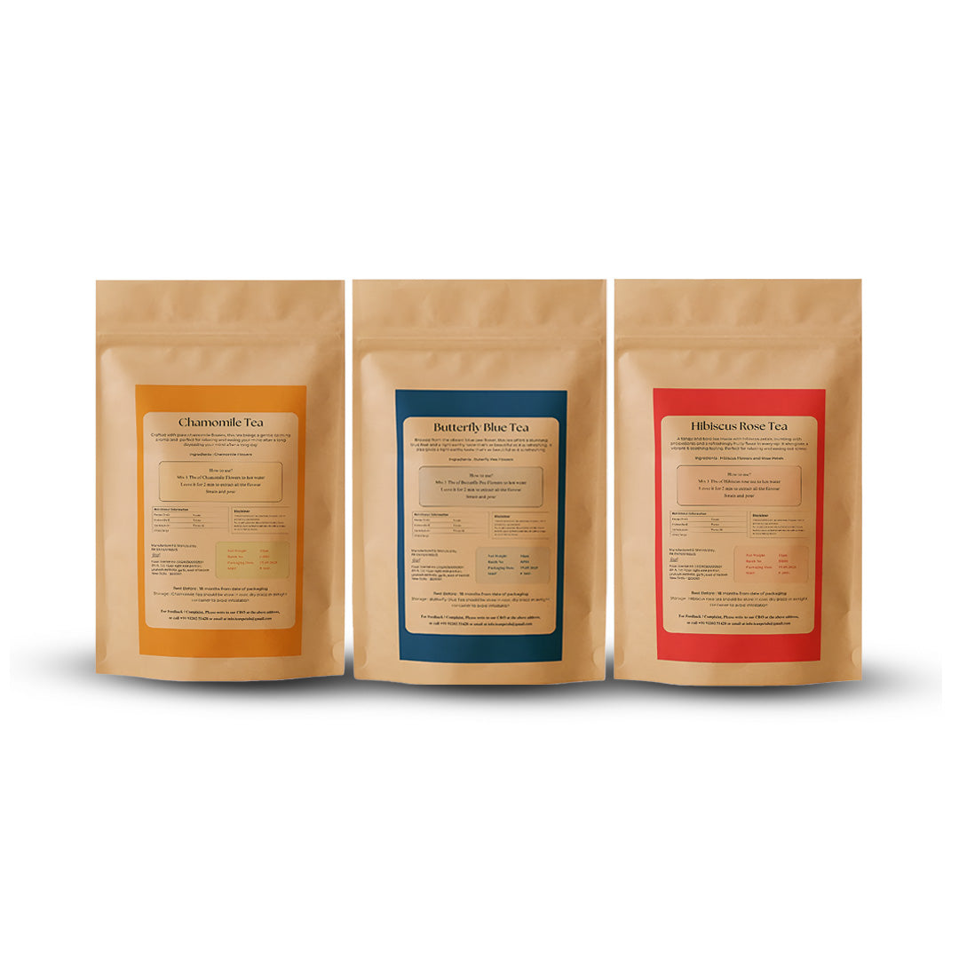 Trial Pack Flower Tea | Pack of 3 | 40 Cups Tea