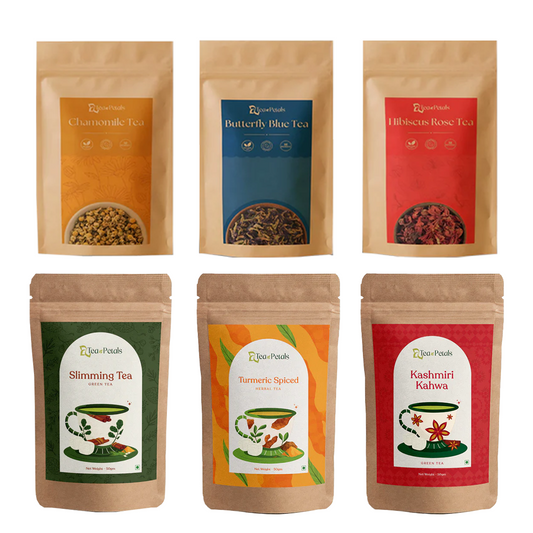 Pack of 6 | Flower Teas + Wellness Teas |