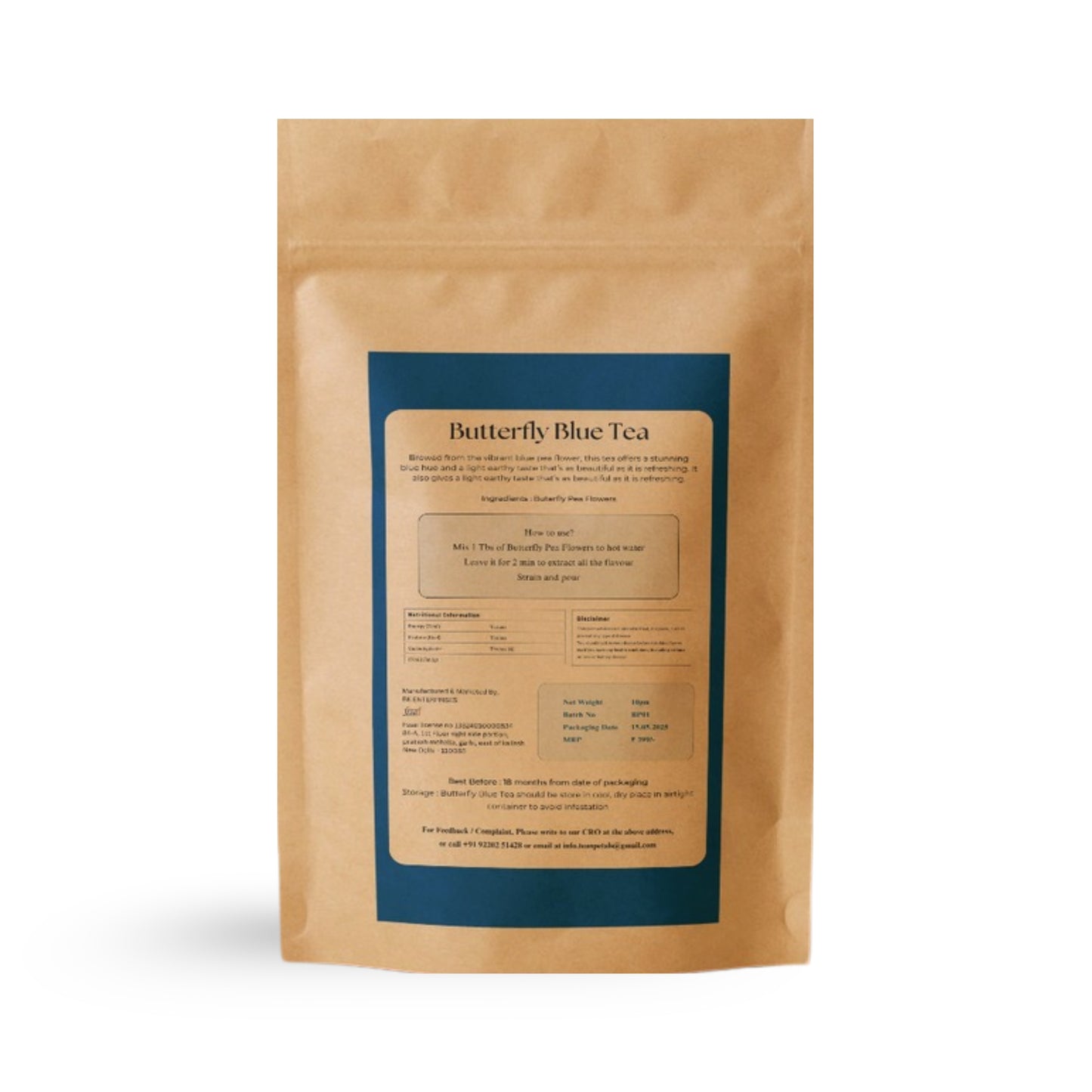 Butterfly Blue Pea Flower Herbal Infusion | 10 Cups Tea