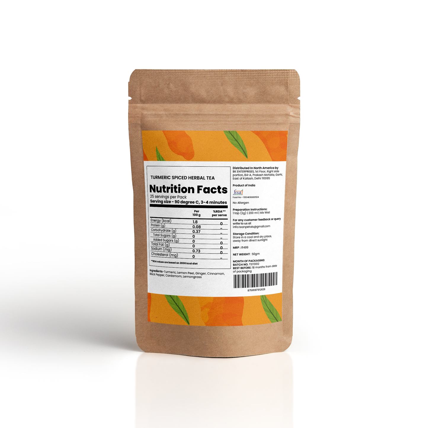 Turmeric Tea –50gm | Makes 50 Cups