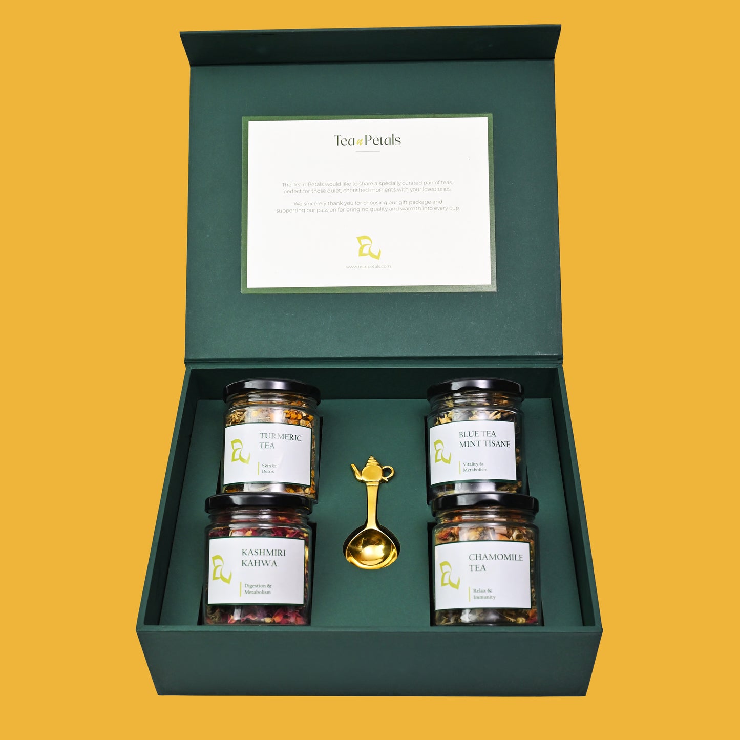 Luxe 4-Jar Tea Gift Hamper | Luxury Tea Gift Set
