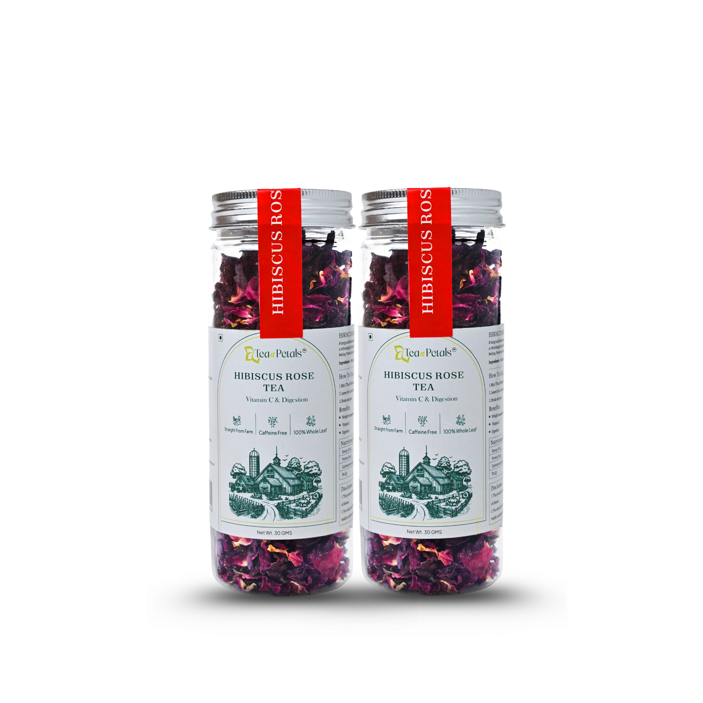 Hibiscus Rose Tea Flower Herbal Infusion | 30gm - 30 Cups Tea