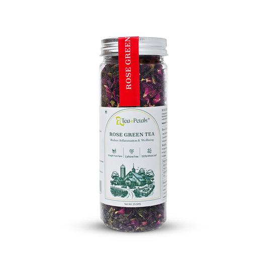 Rose Green Tea Herbal Infusion | 25gm - 25 Cups Tea